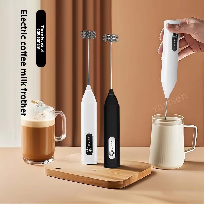 Dry Food Snacks - 3-Speed Adjustable USB Handheld Milk Frother