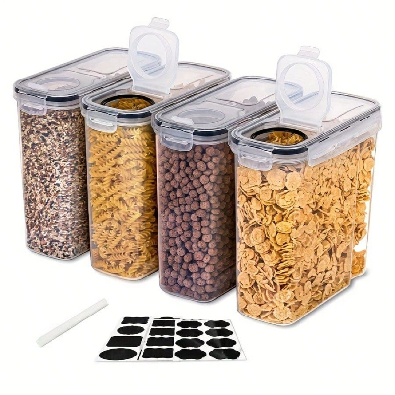 Dry Food Snacks - 4 Pack Airtight Cereal Dry Food