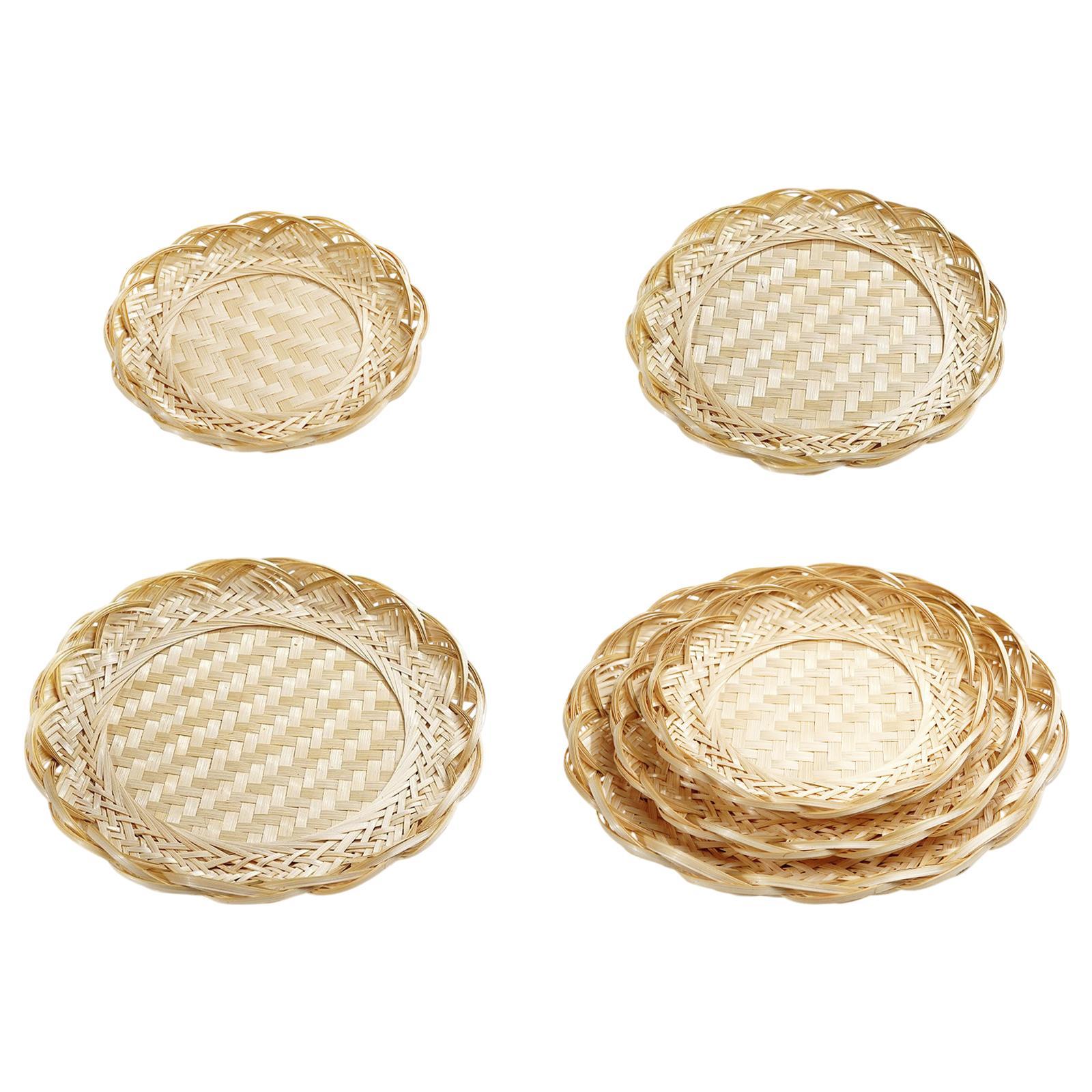 Bamboo Basket Tray Food Storag - Food Platter Snacks 评论和价格