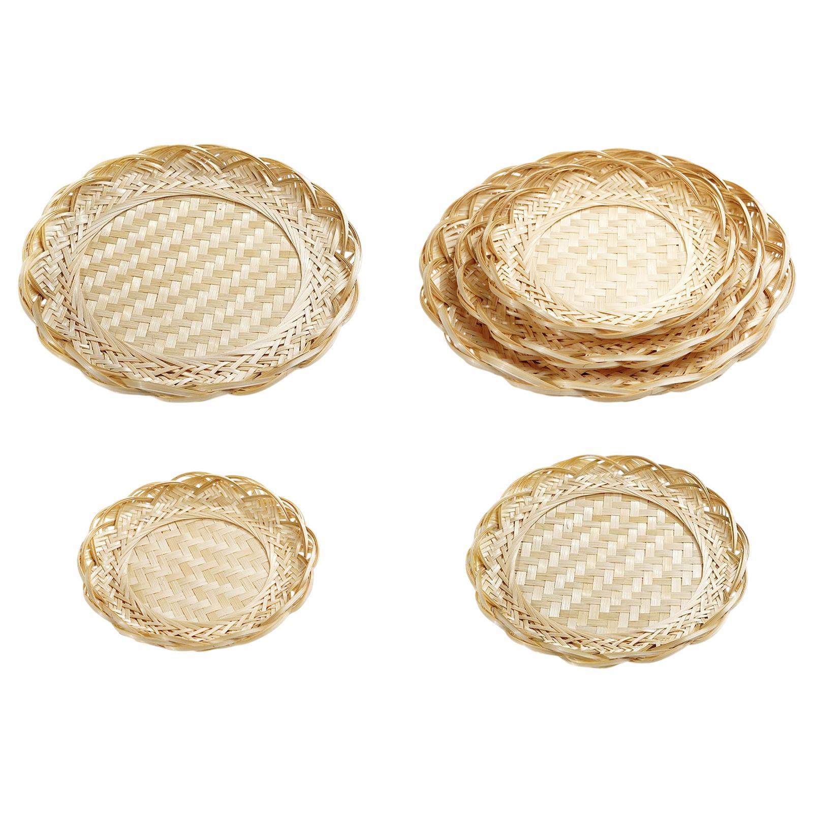 Bamboo Basket Tray Food Storag - Food Platter Snacks 评论和价格