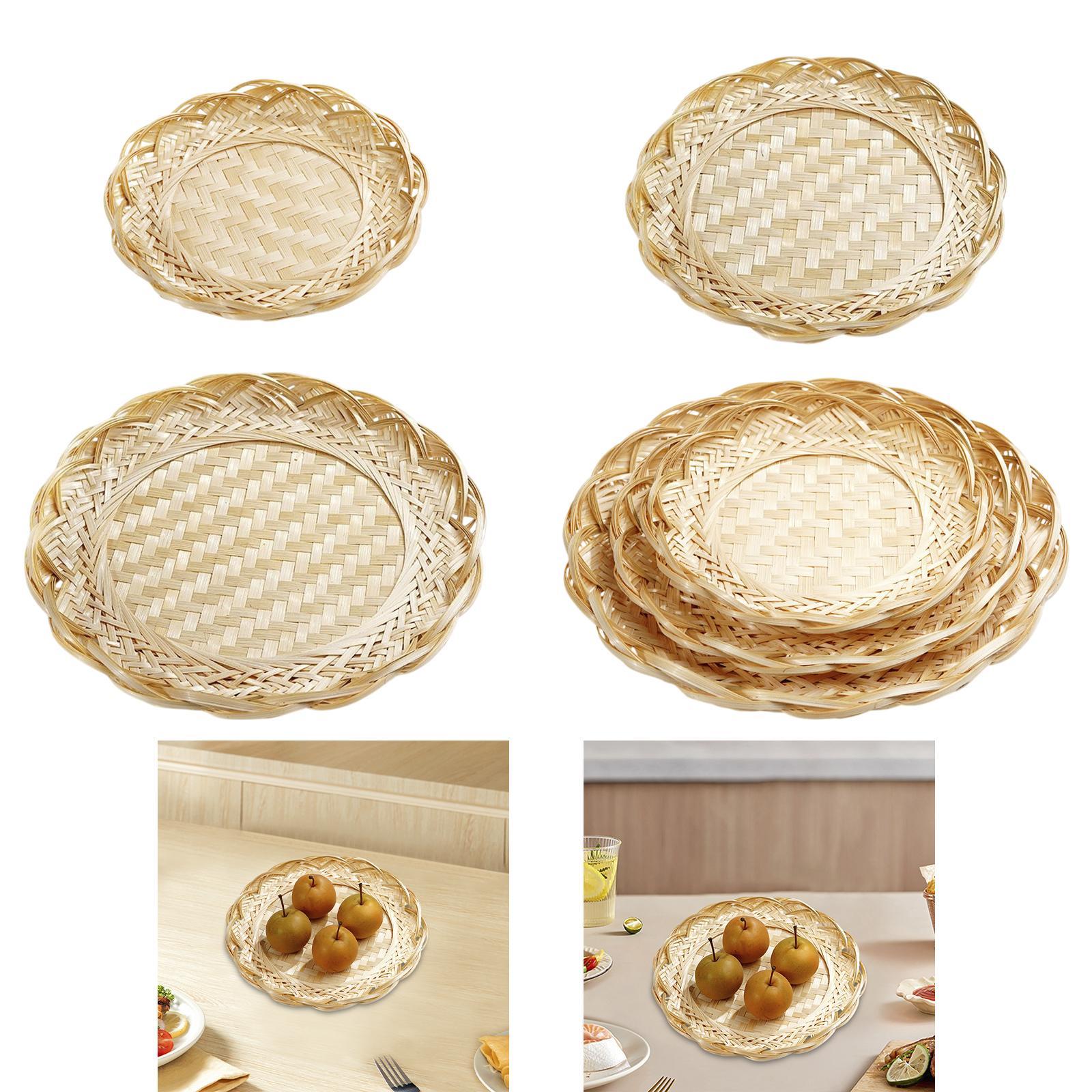Bamboo Basket Tray Food Storag - Food Platter Snacks 评论和价格