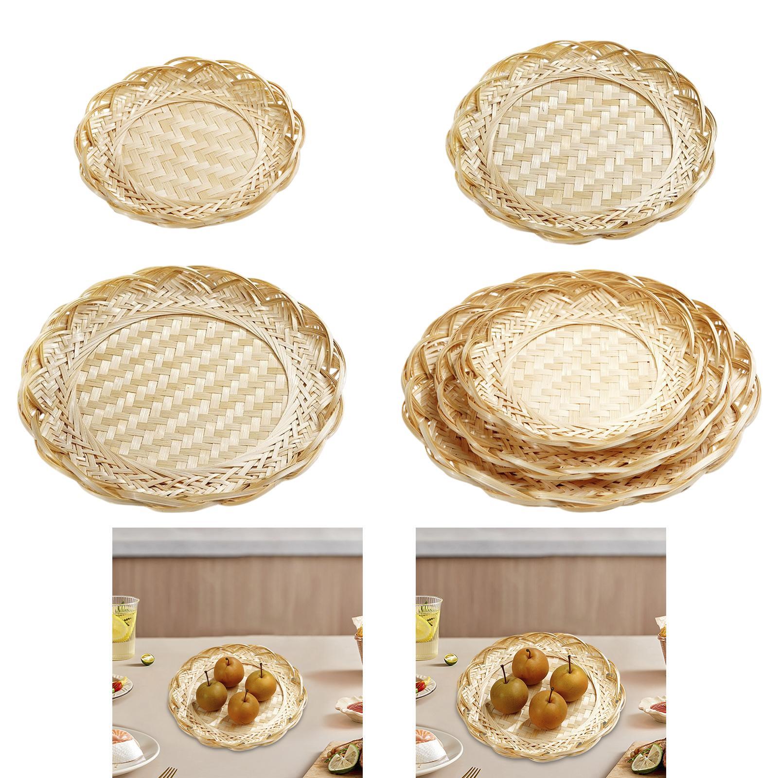 Bamboo Basket Tray Food Storag - Food Platter Snacks 评论和价格