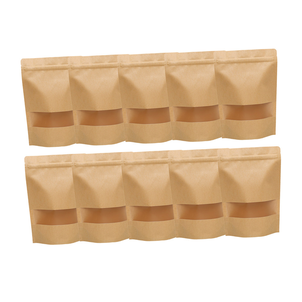 50Pcs Kraft Paper Zipper Seale - Food With Snacks 评论和价格