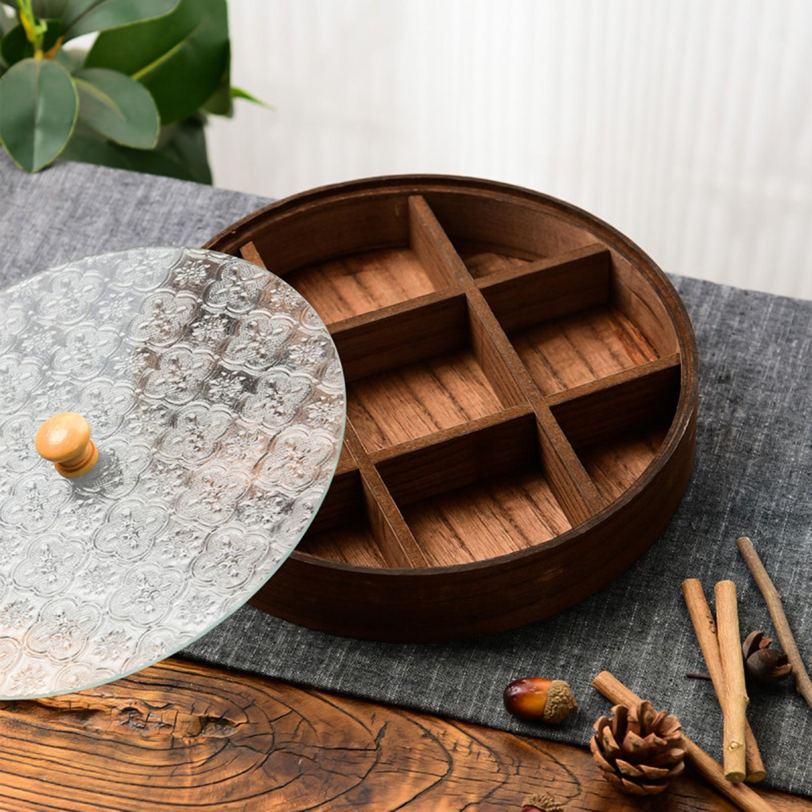 Large Capacity Wooden Serving  - Food Platter Snacks 评论和价格