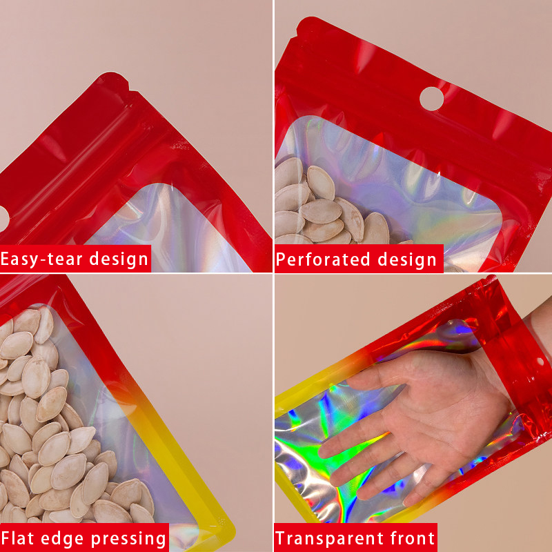 Holographic Color Square Zippe - Food With Snacks 评论和价格