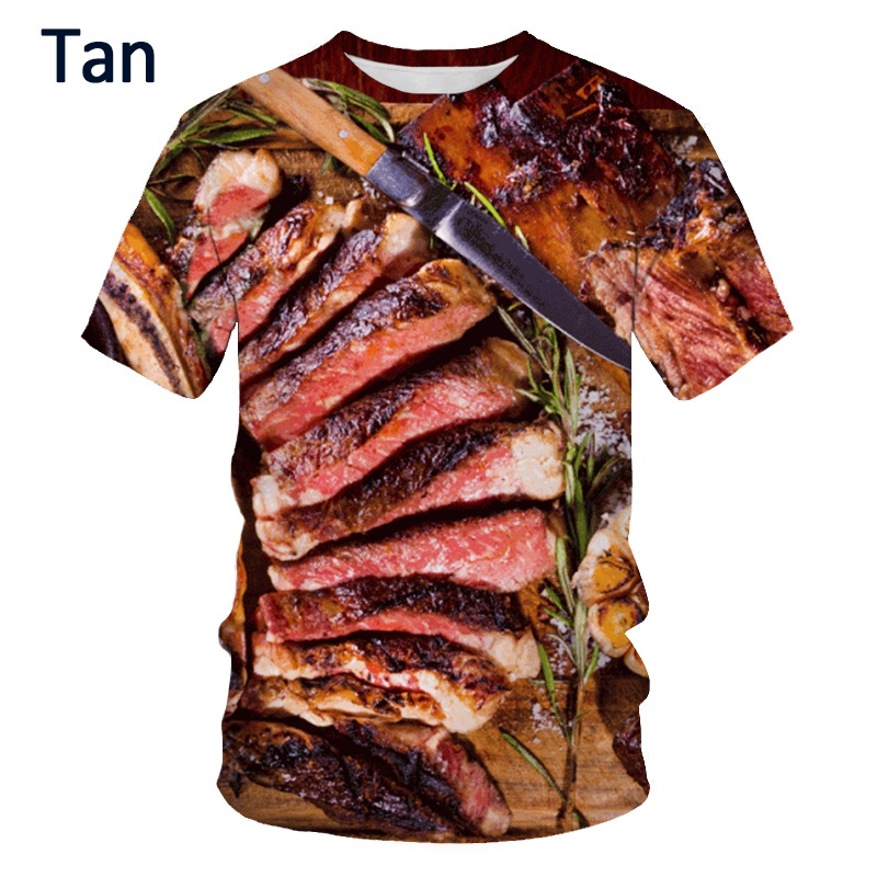 Food Steak Hamburger Graphic T - Food Snacks Chips 评论和价格