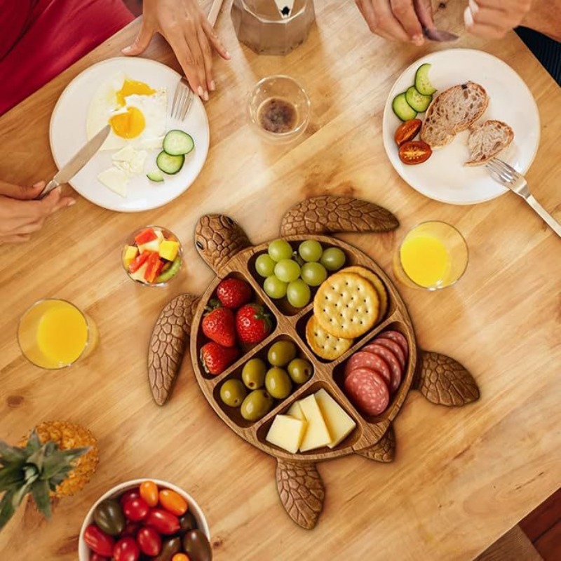 Wooden Octopus Serving Tray, M - Food Platter Snacks 评论和价格