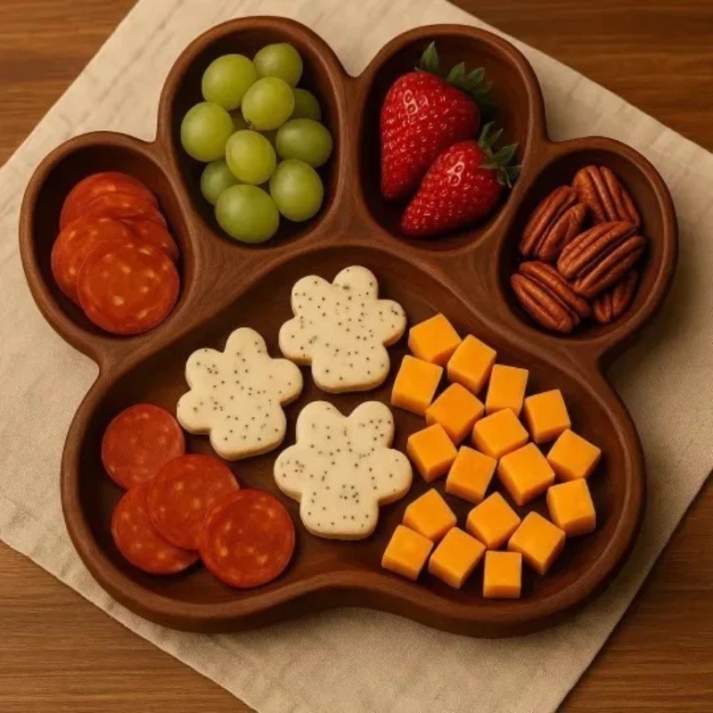 Wooden Octopus Serving Tray, M - Food Platter Snacks 评论和价格