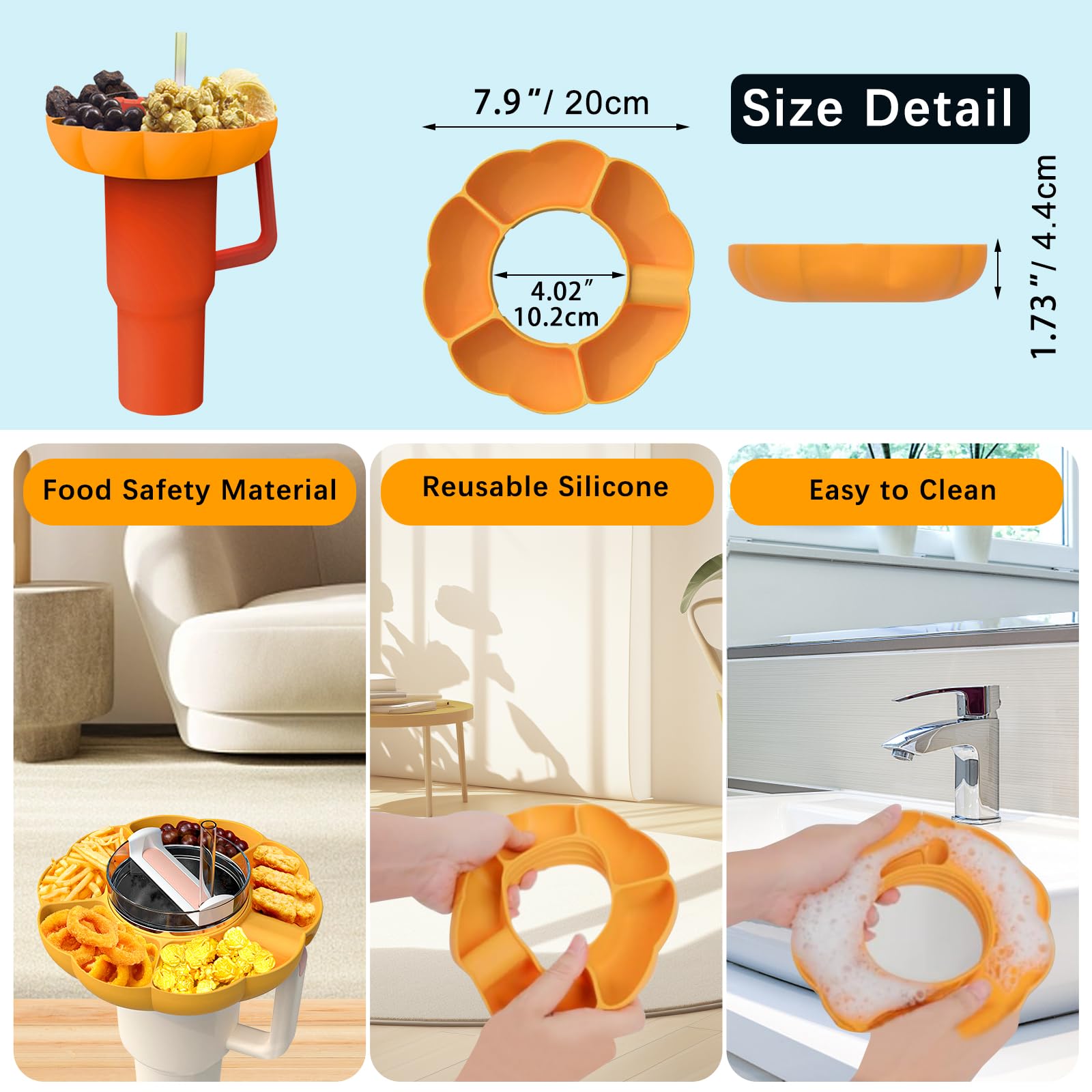 Reusable Silicone Snack Platte - Food Platter Snacks 评论和价格