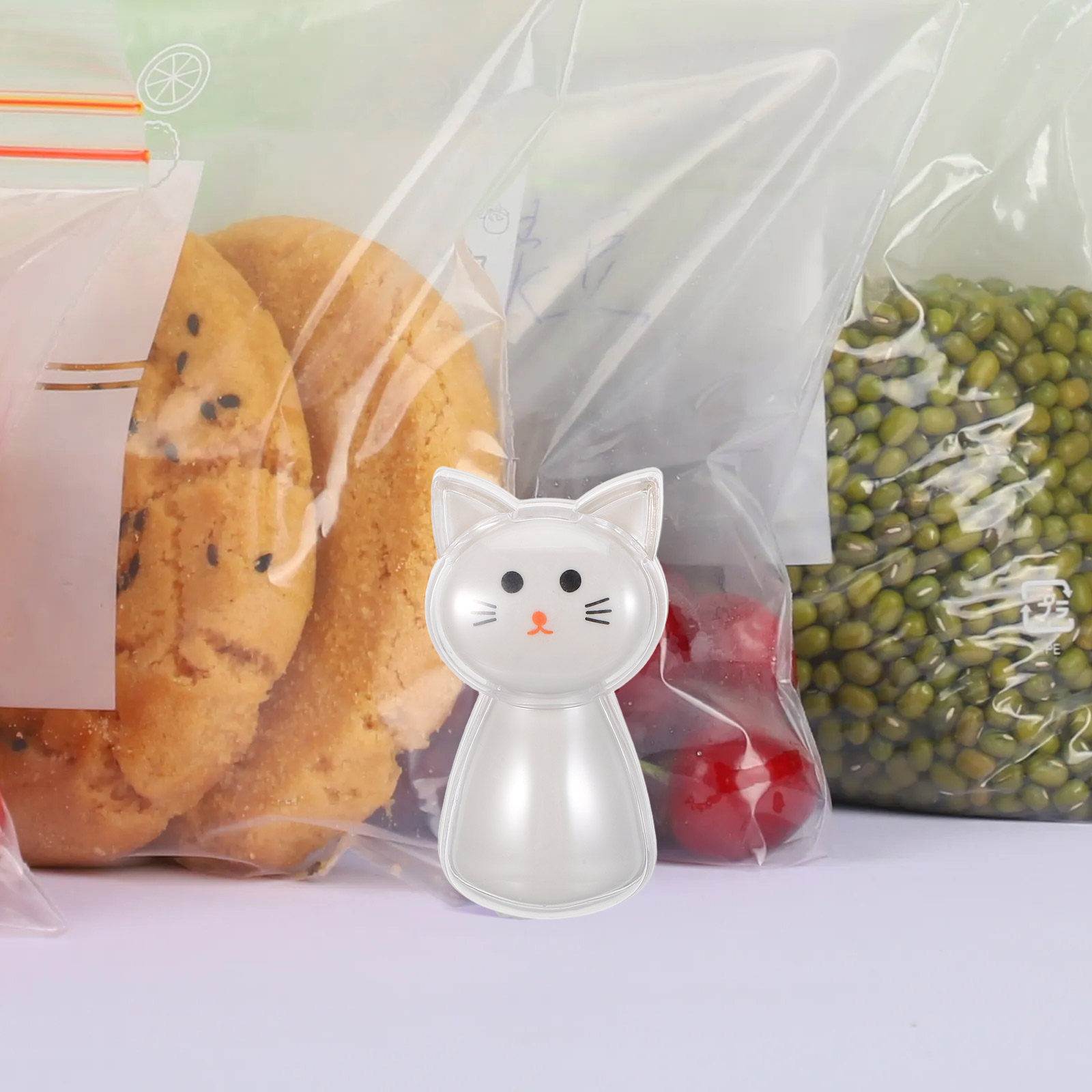 2Pcs Adorable Cat Snack Bag Cl - Food Snacks Chips 评论和价格