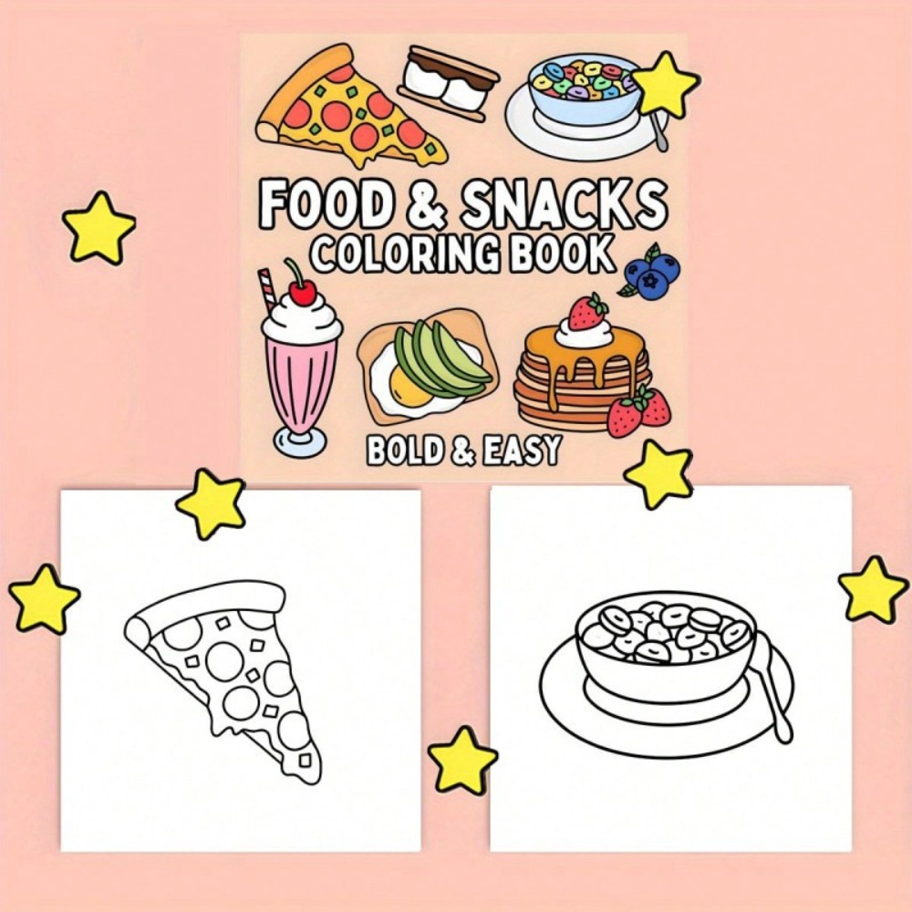 Food and Snacks Coloring Book  - Food And Snacks Coloring Pages 评论和价格