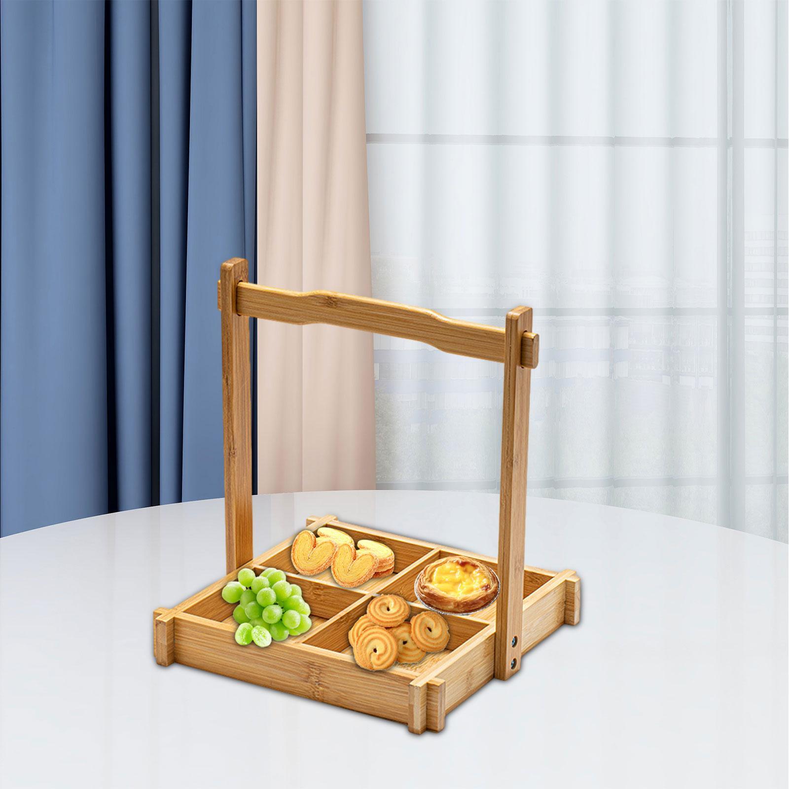 Bamboo Nuts Platter Tray Secti - Food Platter Snacks 评论和价格
