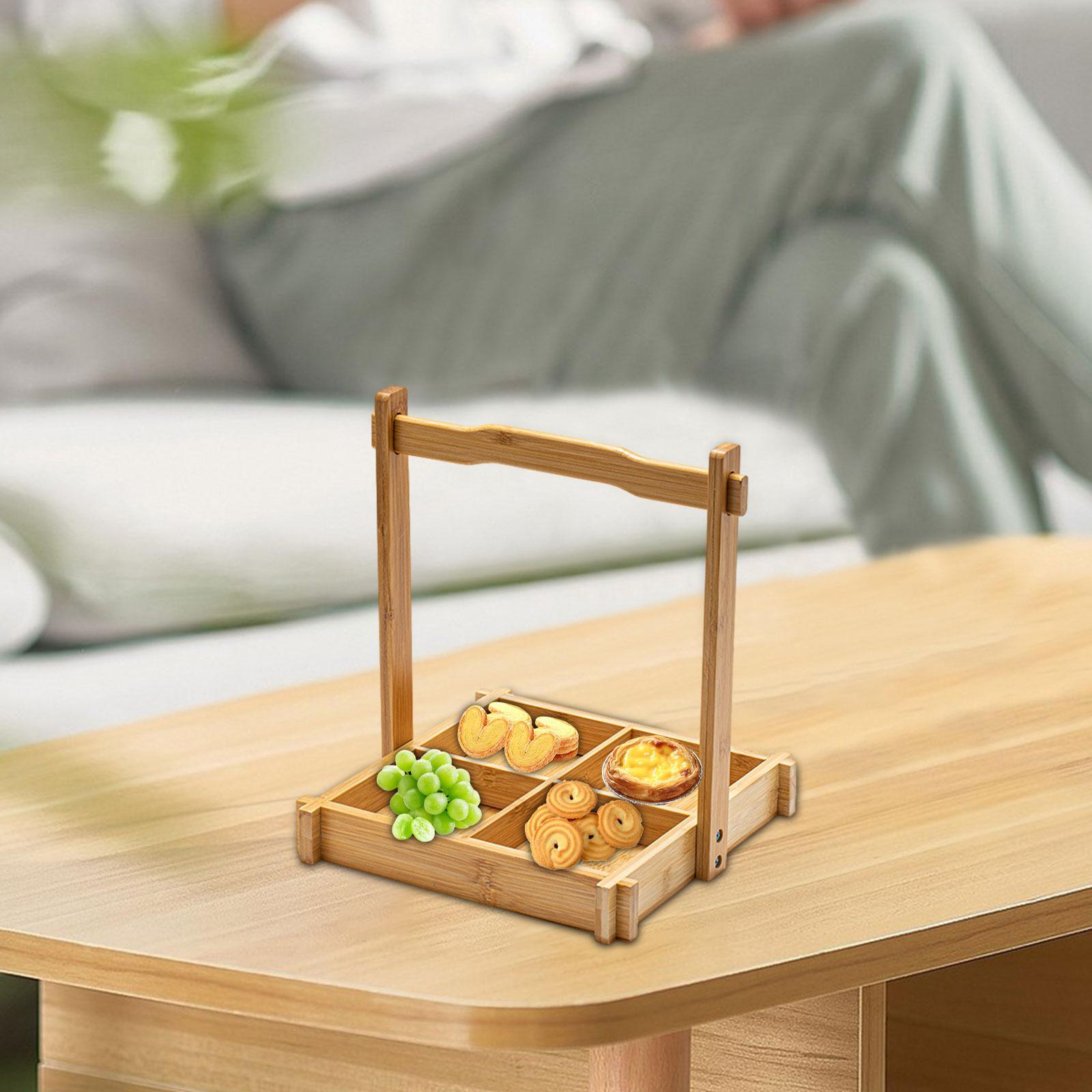 Bamboo Nuts Platter Tray Secti - Food Platter Snacks 评论和价格