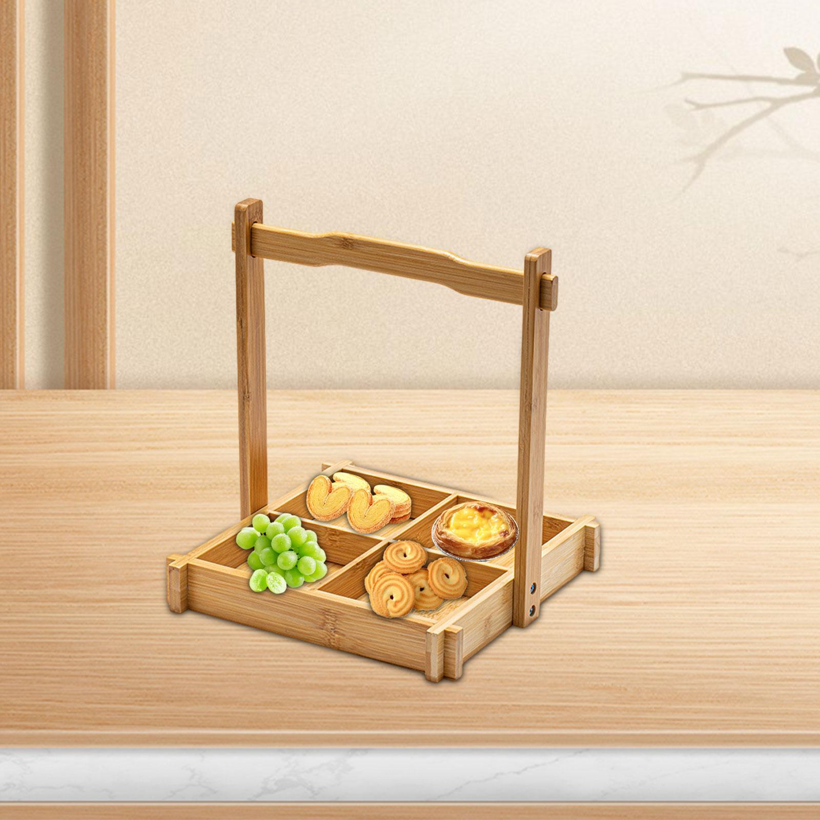 Bamboo Nuts Platter Tray Secti - Food Platter Snacks 评论和价格