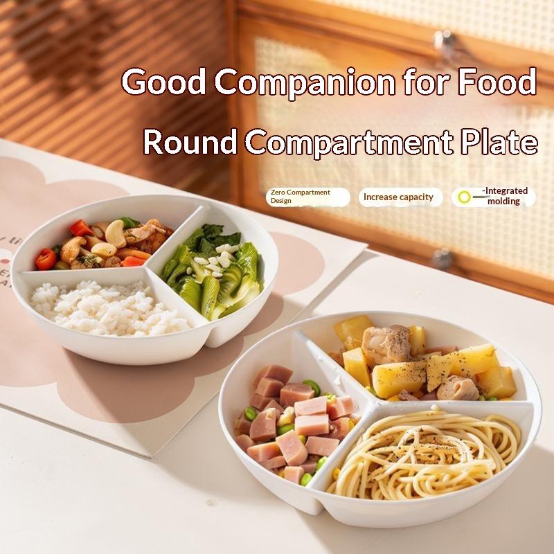 3 Compartments Grid-shaped Din - Food Platter Snacks 评论和价格